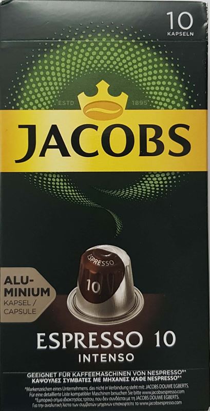 ג'ייקובס 10 קפסולות קפה אספרסו אינטנסו מספר 10 / Jacobs