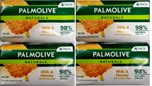 פלמוליב סבון מוצק בניחוח חלב דבש רביעייה PALMOLIVE סופר מדיקה