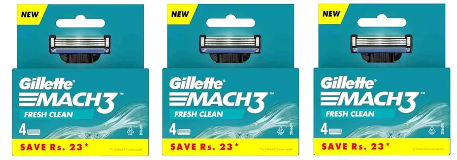 12 סכינים = מאך Gillette Mach 3