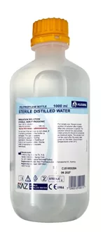 מים מזוקקים סטרילים למיהול 1 ליטר STERILE DISTILLED WATER סופר מדיקה