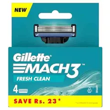 ג'ילט מאך 3 (1 אריזה =)  4 סכיני גילוח / Gillette Mach 3 סופר מדיקה
