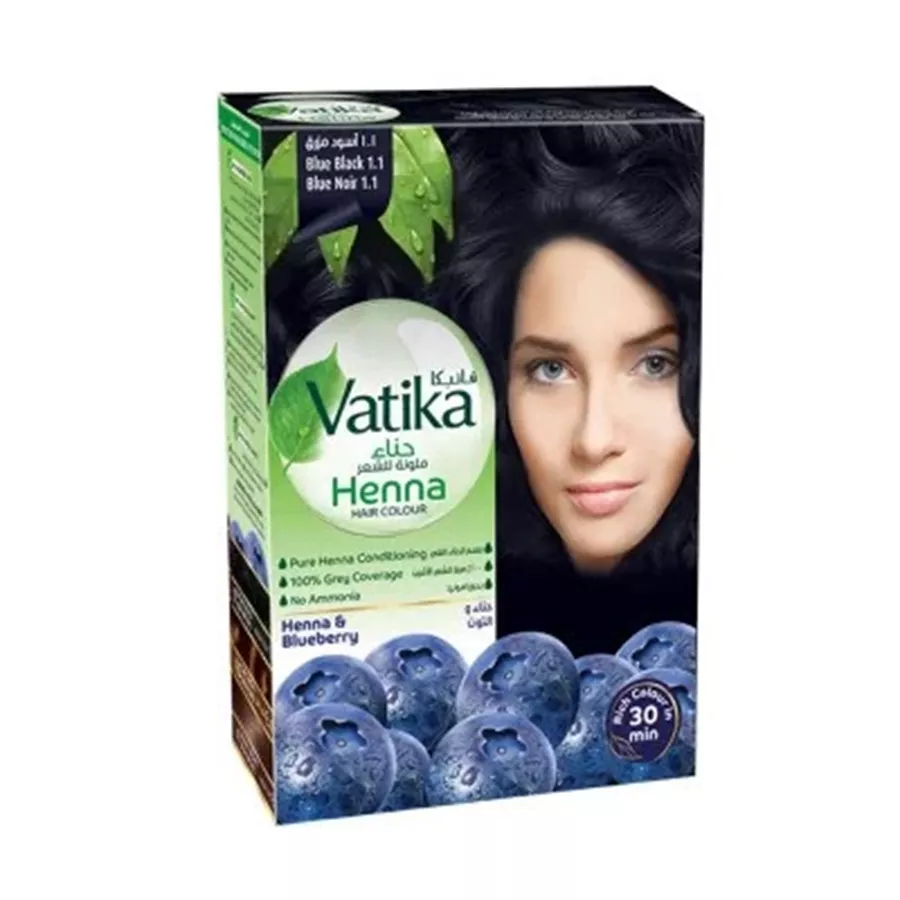וטיקה חינה לשיער בצבע שחור כחול 1.1 VATIKA