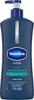 ואזלין תחליב גוף להזנה עמוקה לגבר 600 מ"ל / Vaseline אריזה חדשה ! סופר מדיקה