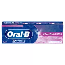 אורל בי 3D WHITE משחת שיניים להלבנה רעננות מעוררת 75 מ"ל / ORAL B סופר מדיקה