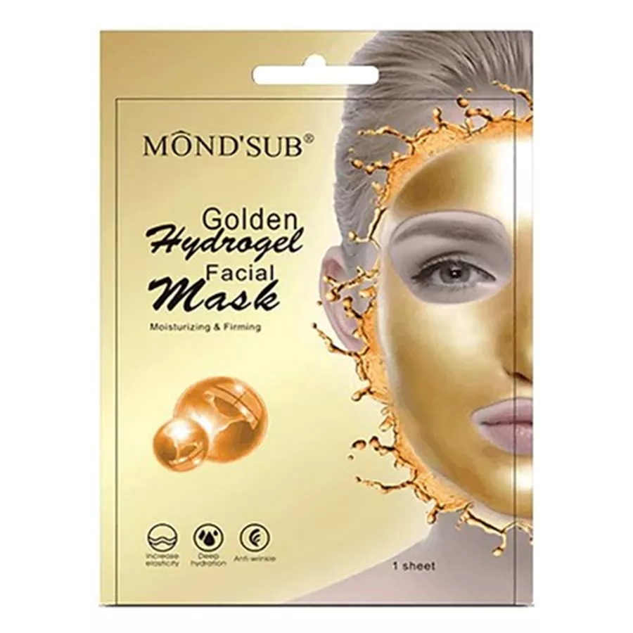 מסכת זהב לפנים למיצוק וחידוש מועשרת בקולגן / HB GOLDEN HYDROGEL MASK