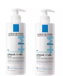 ליפיקאר באום LIPIKAR AP+ MAX  זוג=2 יח  קרם גוף ופנים, מתאים לעור יבש במיוחד עד עור הנוטה לאטופי טכנולוגיה חדישה 400מ"ל*2יח Lipikar AP+MAX סופר מדיקה