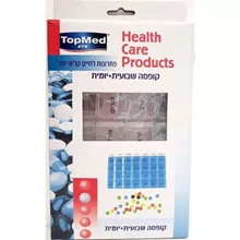 קופסת תרופות שבועית+יומית 28 תאים TOP MED סופר מדיקה