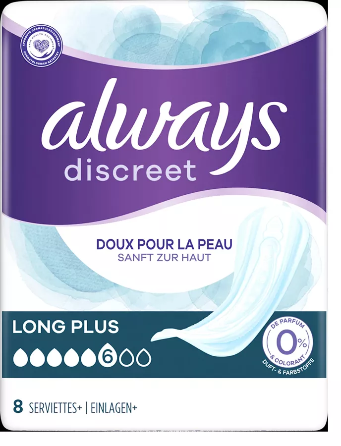 אולוויז דיסקריט 6 לונג פלוס 8 יחידות במארז / ALWAYS