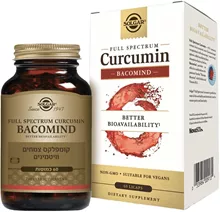 סולגאר כורכומין ספקטרום 60 קפליות BACOMIND סופר מדיקה