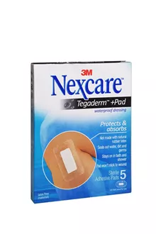נקסקר טגאדרם + פד חבישה 6x10 סטרילי 5 יחידות / Nexcare סופר מדיקה