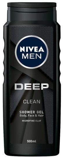 ניוואה מן ג'ל רחצה לגבר DEEP לגוף לפנים ולשיער 500 מ