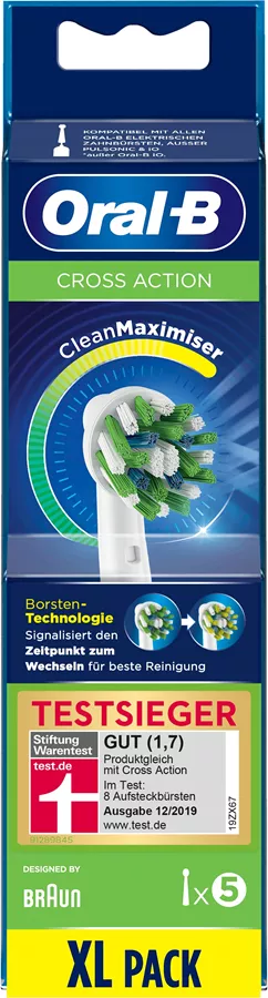אורל בי ראש חשמלי קרוס אקשן 5 יחידות במארז / ORAL B