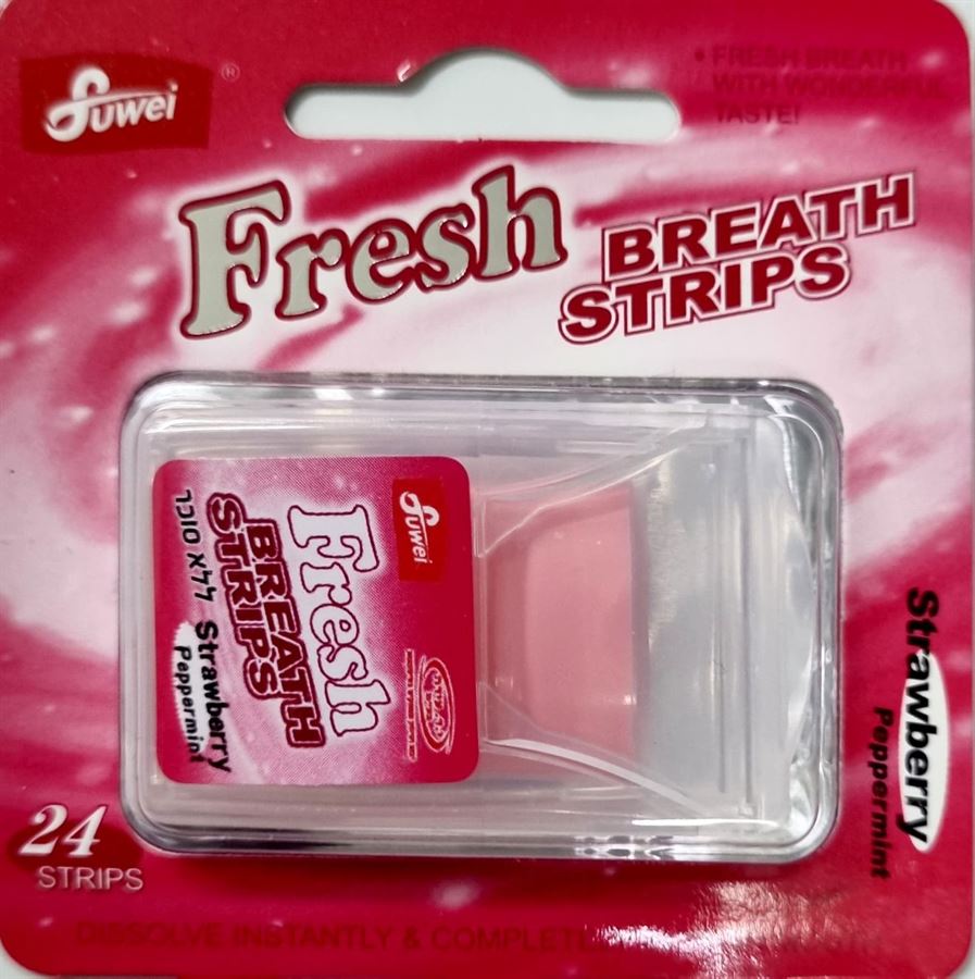 פרש דפי פפרמינט תות אדום 24 דפים במארז אחד / FRESH