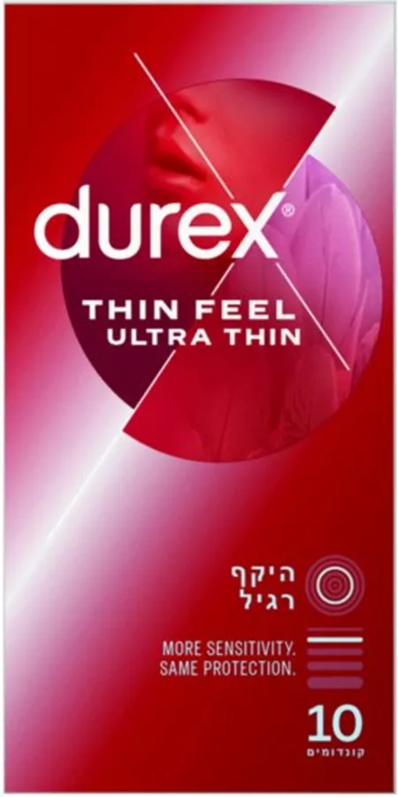 דורקס 10 קונדומים במארז THIN FEEL ULTRA THIN