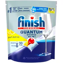 פיניש קוונטום קפסולות למדיח כלים 30 קפסולות / FINISH סופר מדיקה