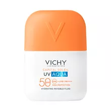 וישי קפיטל סוליי תחליב פניםמזין במרקם קליל 50 מ"ל  Vichy Capital Soleil UV Aqua SPF 50+ סופר מדיקה
