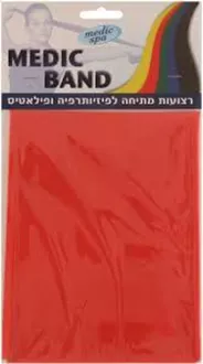 מדיק ספא רצועות מתיחה לפיזיותרפיה אדום בינוני / Medic Spa סופר מדיקה