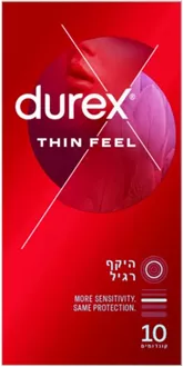 דורקס 10 קונדומים במארז THIN FEEL סופר מדיקה