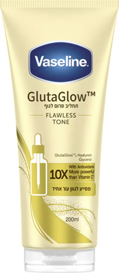 וזלין GlutaGlow תחליב סרום לגוף המסייע לגוון עור אחיד 200 מ
