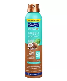 אולטרסול ספריי שקוף SPF 50 פרש קוקוס 200 מ"ל / ULTRASOL סופר מדיקה