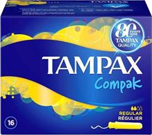 טמפקס קומפאק טמפונים עם מוליך רגולר 16 יח' TAMPAX סופר מדיקה