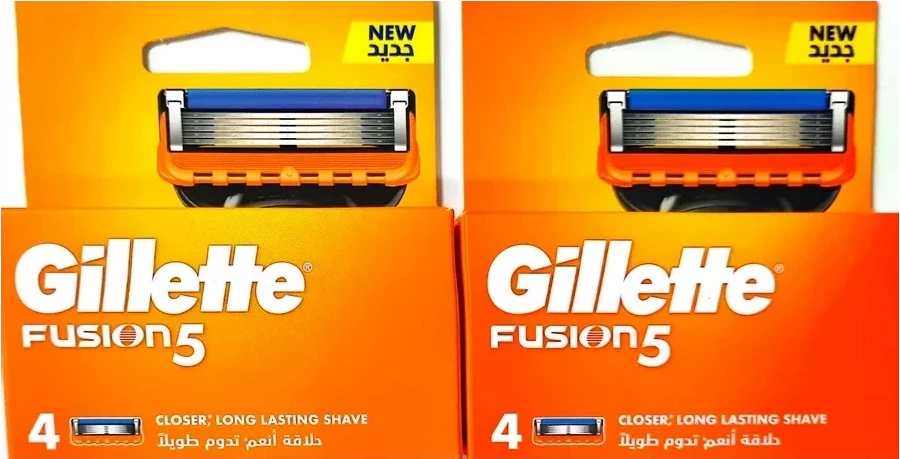 ג'ילט  8 סכינים   (= 2 אריזות של 4 יח׳ ) Gillette Fusion