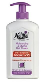 נטורל פורמולה לחות ועיצוב לשיער ללא שטיפה לשיער יבש מאוד ופגום NATURAL FORMULA סופר מדיקה