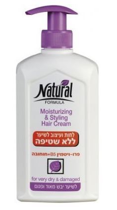 נטורל פורמולה לחות ועיצוב לשיער ללא שטיפה לשיער יבש מאוד ופגום NATURAL FORMULA