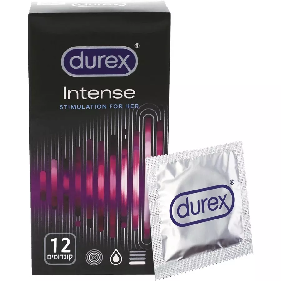 דורקס אינטנס קונדומים 12 יחידות / DUREX INTENSE