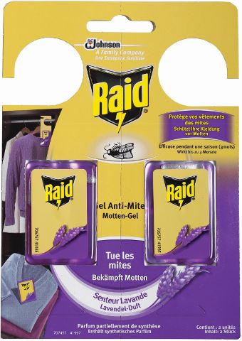 רייד ג'ל מונע עש בניחוח לבנדר 2 יחידות / RAID