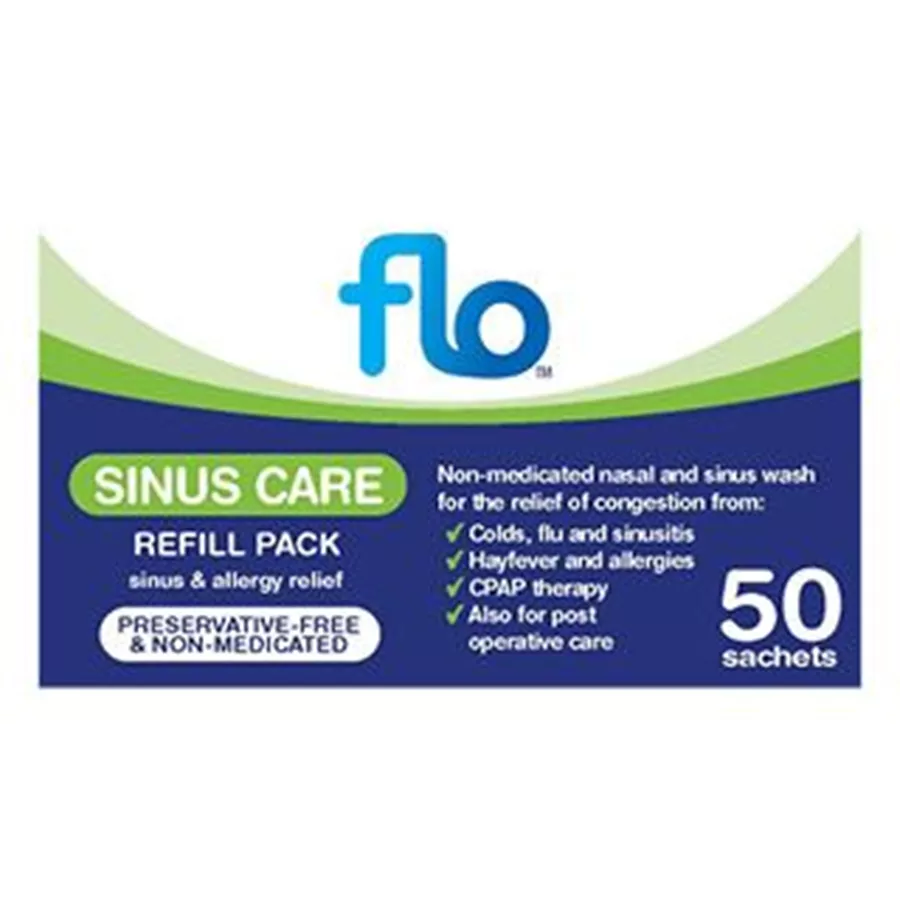 פלו סינוס שקיקי שטיפה לאף ולסינוסים 50 יח' FLO