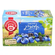 פומפדור חליטת אוכמניות ללא קפאין 20 שקיקים במארז / POMPADOUR סופר מדיקה