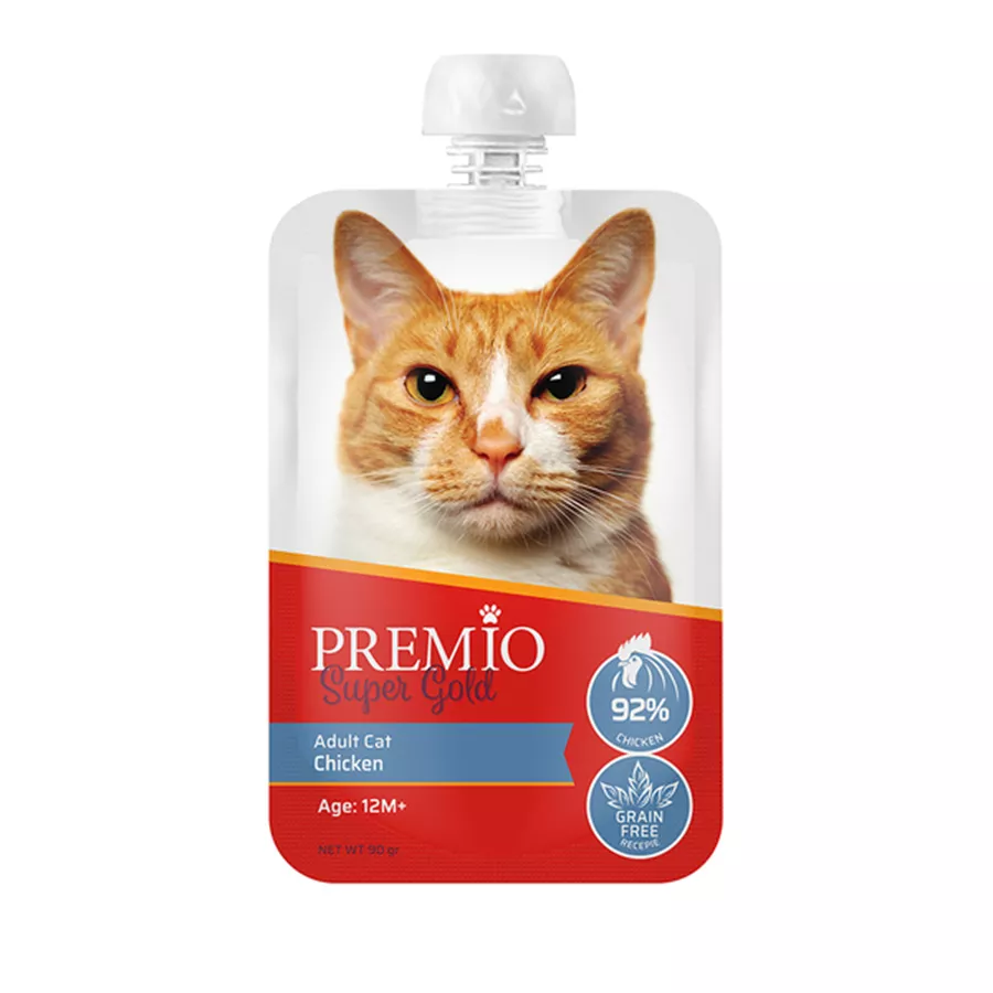 פרמיו מחית בשר עוף לחתול בוגר 90 גרם / PREMIO