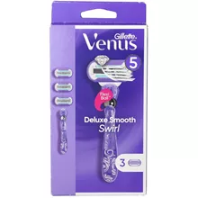 ג'ילט וונוס סווירל ידית + 3 סכינים GILETTE VENUS סופר מדיקה