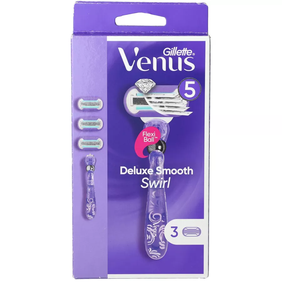 ג'ילט וונוס סווירל ידית + 3 סכינים GILETTE VENUS