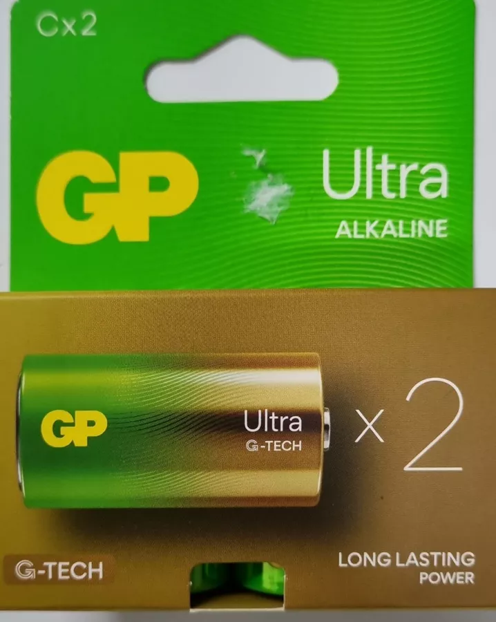 ג'י פי אולטרה סוללות C אלקליין 2 יחידות / GP Ultra
